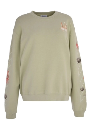 Off-White Candles Arrow crew-neck sweatshirt - Green