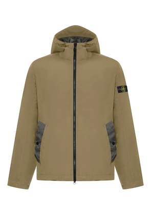 Stone Island hooded zip-up jacket - Green