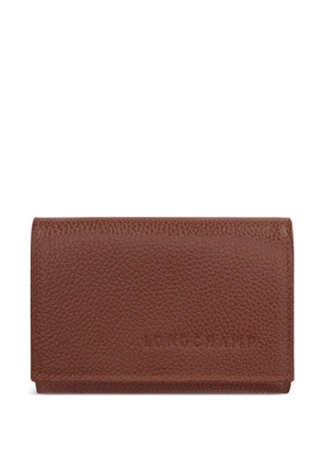 Longchamp Le Foulonné compact wallet - Brown