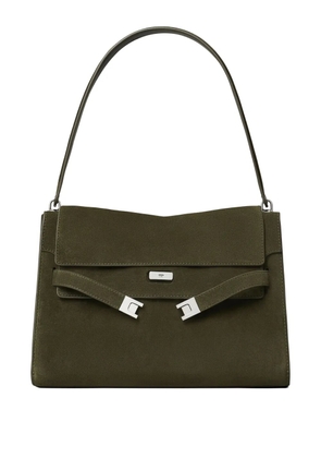 Tory Burch large Lee Radziwill suede shoulder bag - Green