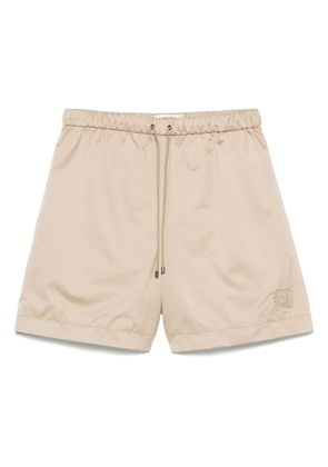 FENDI logo-patch shorts - Neutrals