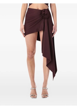 Magda Butrym draped flower-detail mini skirt - Purple