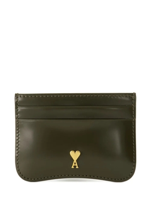 AMI Paris logo-plaque cardholder - Green