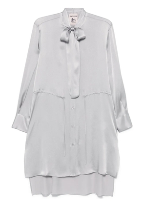 Semicouture tied-neck mini dress - Grey