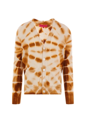 The Elder Statesman web-print oversized cardigan - Neutrals