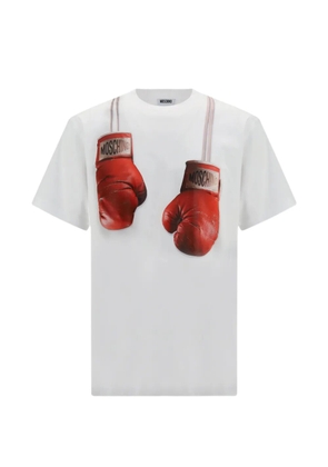 Moschino boxing gloves-graphic T-shirt - White