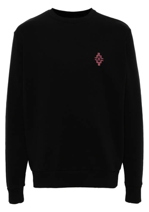 COUNTY OF MILAN Graffiti Cross-embroidery cotton sweatshirt - Black