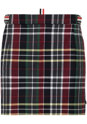 Thom Browne tartan-check wool miniskirt - Blue