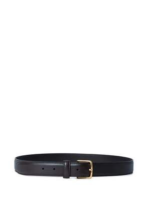 The Row buckled leather belt - Brown