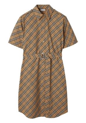 Burberry checked cotton dress - Neutrals