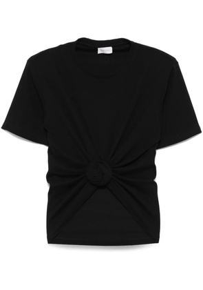 Magda Butrym knot-detail T-shirt - Black