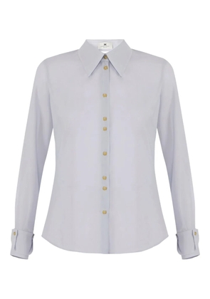 Elisabetta Franchi button-front backless shirt - Neutrals