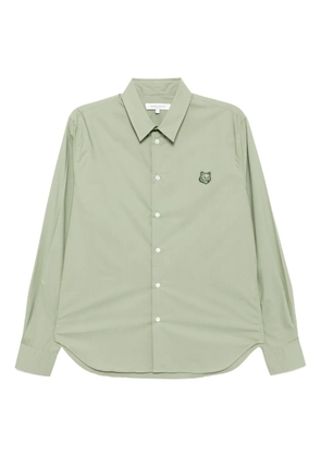Maison Kitsuné Tonal Fox head patch shirt - Green