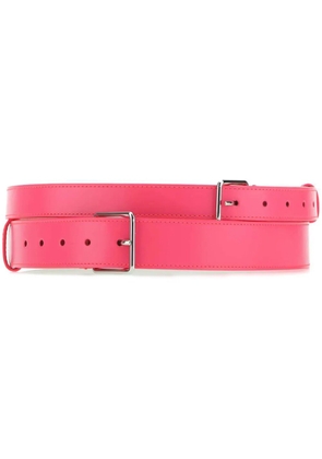 Alexander McQueen buckle-fastened leather belt - Pink