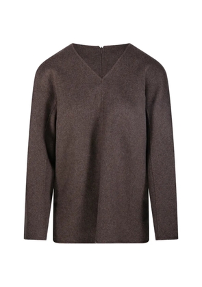 'S Max Mara V-neck wool blouse - Brown