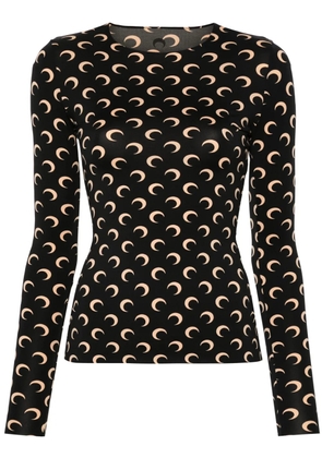 Marine Serre Moon jersey T-shirt - Black