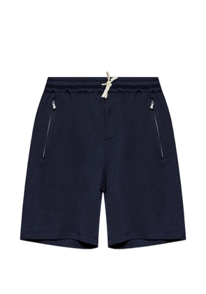 Eleventy drawstring-fastening zip-pocket track shorts - Blue