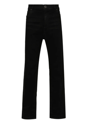 Balmain logo-embroidered straight-leg jeans - Black