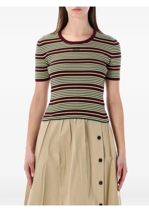 Prada stripe-pattern T-shirt - Green