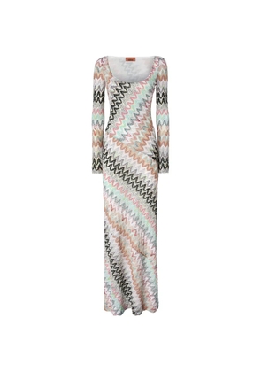 Missoni zigzag-pattern maxi dress - Neutrals