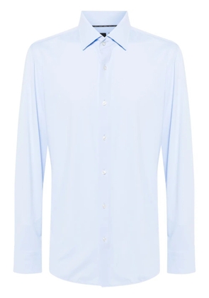 BOSS spread-collar jersey shirt - Blue