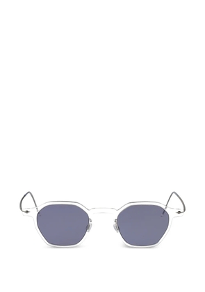 Lindberg geometric-frame sunglasses - White
