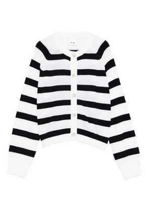 Allude striped cardigan - White