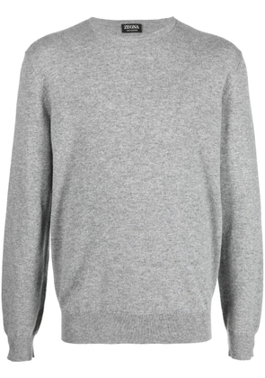 Zegna crew neck cashmere sweater - Grey