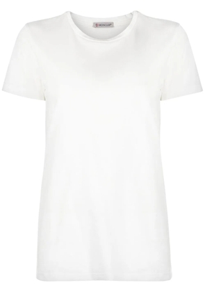 Moncler logo-patch ribbed T-shirt - White