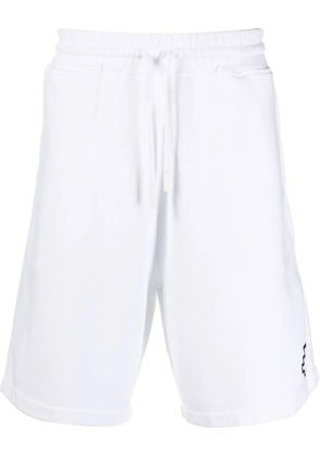 COUNTY OF MILAN logo-print drawstring Bermuda shorts - White