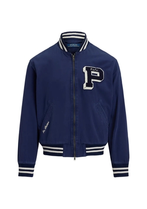 Polo Ralph Lauren appliqué striped-trim jacket - Blue