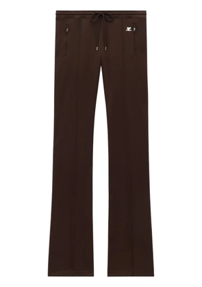 Courrèges embroidered-logo track pants - Brown