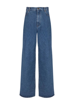 Balmain wide-leg cotton jeans - Blue