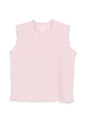 Jil Sander frayed sleeveless top - Pink