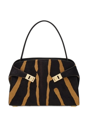 Ferragamo M Hug zebra-pattern shoulder bag - Black