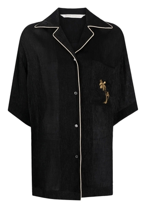 Palm Angels Soireé logo-embroidered shirt - Black
