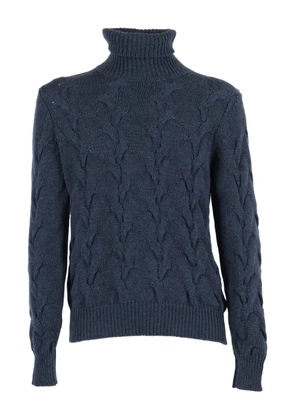 Filippo De Laurentiis cable-knit roll-neck sweater - Blue