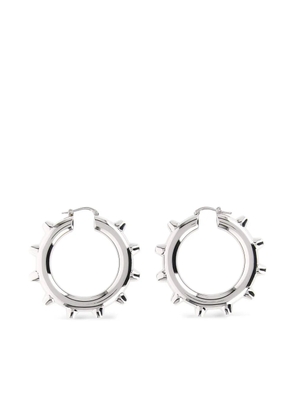 Jil Sander spike-embellished hoop earrings - Silver