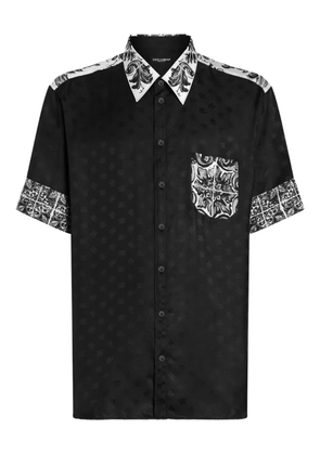 Dolce & Gabbana monogram silk shirt - Black