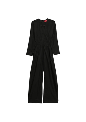 THELATEST V-neck long-sleeved jumpsuit - Black