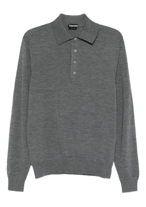 TOM FORD long-sleeve polo shirt - Grey