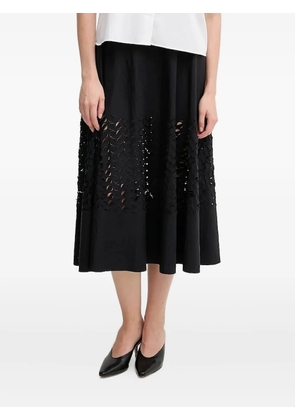 Sandro Ferrone cut-out flared midi skirt - Black