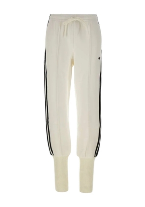 adidas Firebird 3-stripes ribbed track pants - White