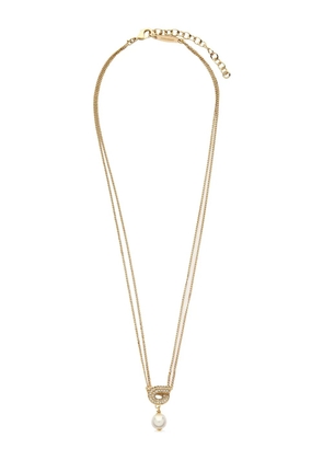Ferragamo Gancini pearl pendant necklace - Gold