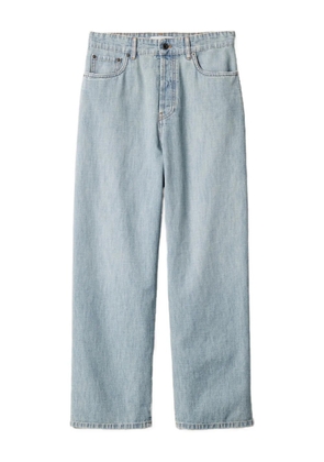 Miu Miu logo-lettering jeans - Blue