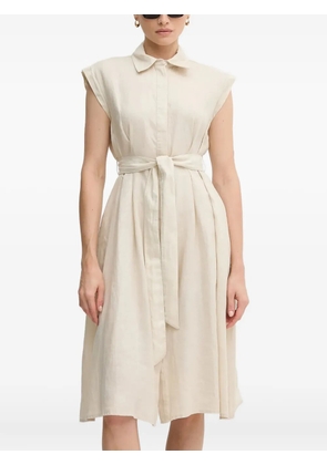 Benetton belted midi dress - Neutrals