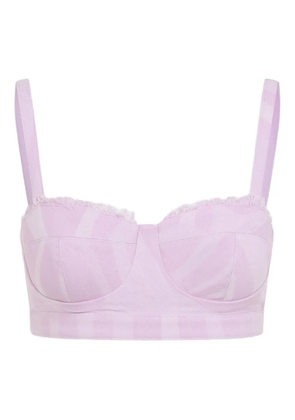 PUCCI sweetheart-neck cotton top - Pink