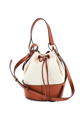 Loewe Pre-Owned Balloon Canvas and Leather Medium bucket bag - Brown