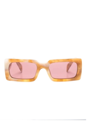 Prada Eyewear logo-print rectangle-frame sunglasses - Yellow