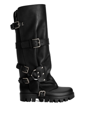 Dolce & Gabbana buckle-strap biker boots - Black